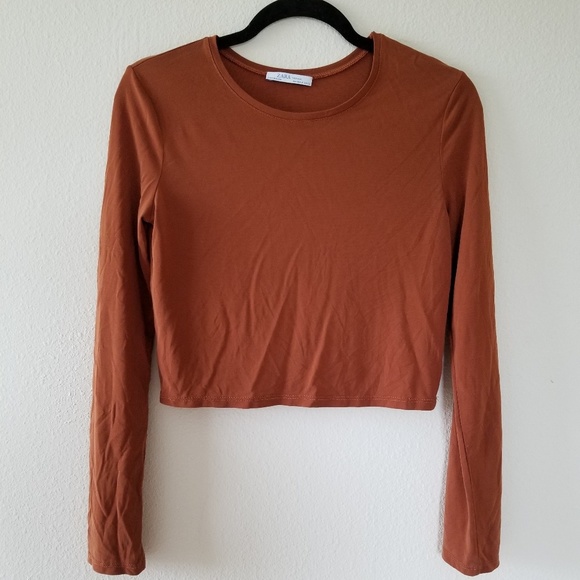 Zara Tops - Long Sleeve Crop Top